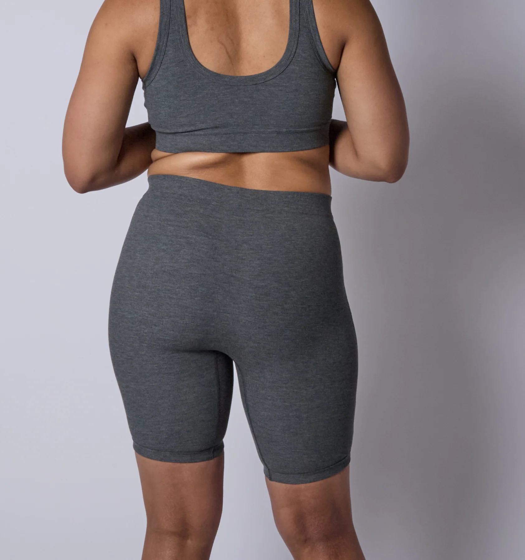 Bamboo Rib 9" Boxer Briefs - Heather Gray