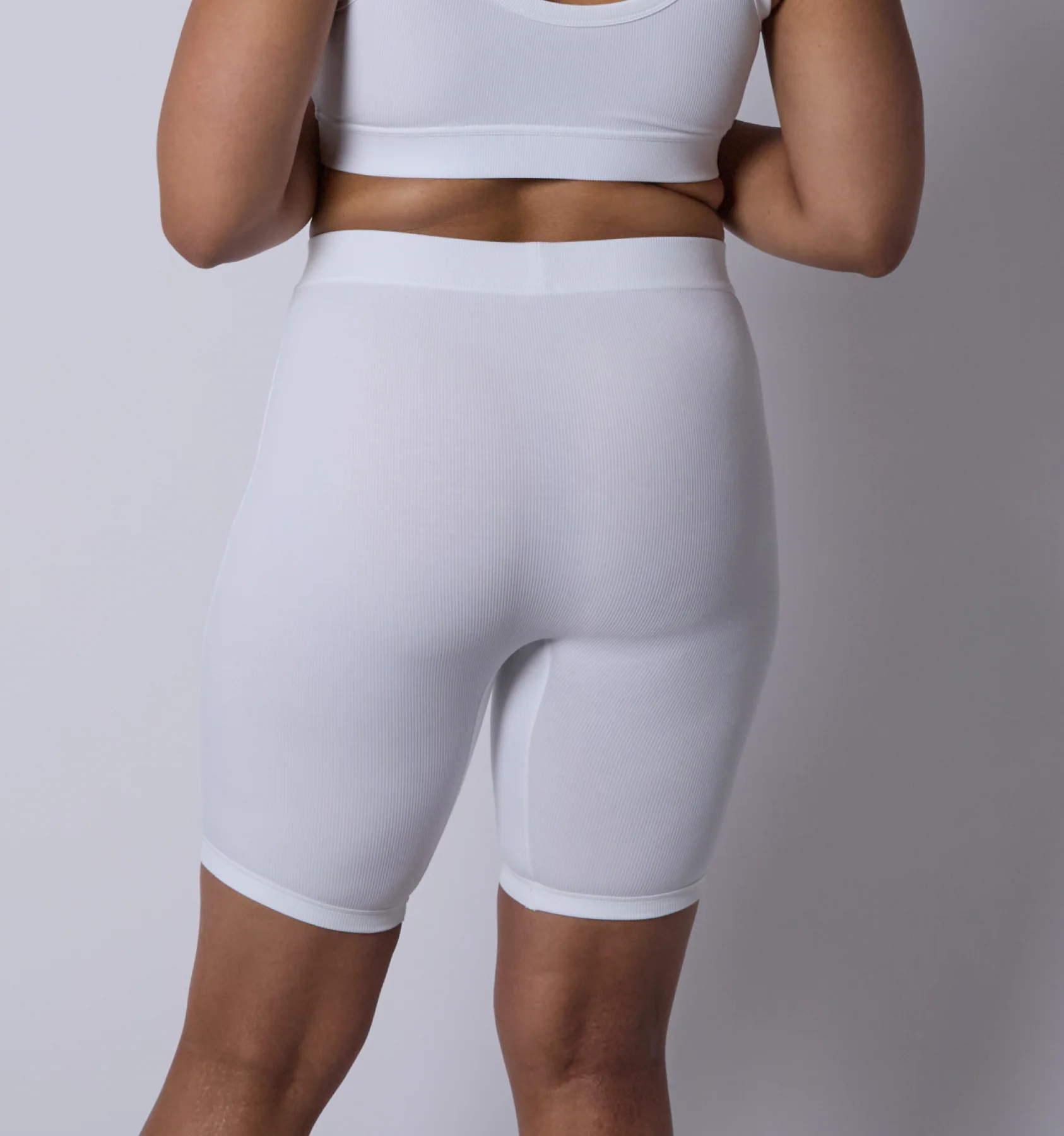 Bamboo Rib 9" Boxer Briefs - Bright White