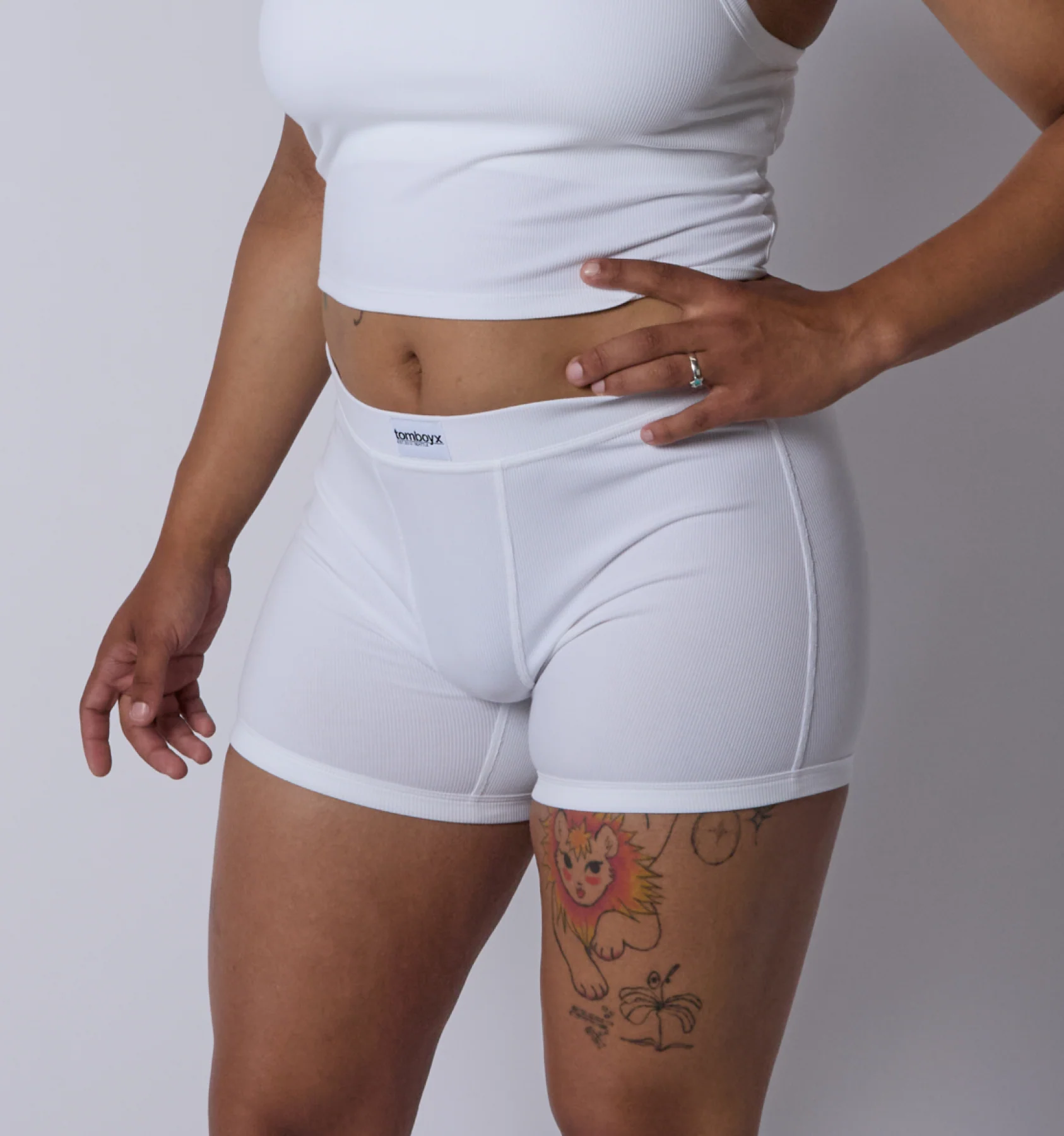 Bamboo Rib 4.5" Trunks - Bright White