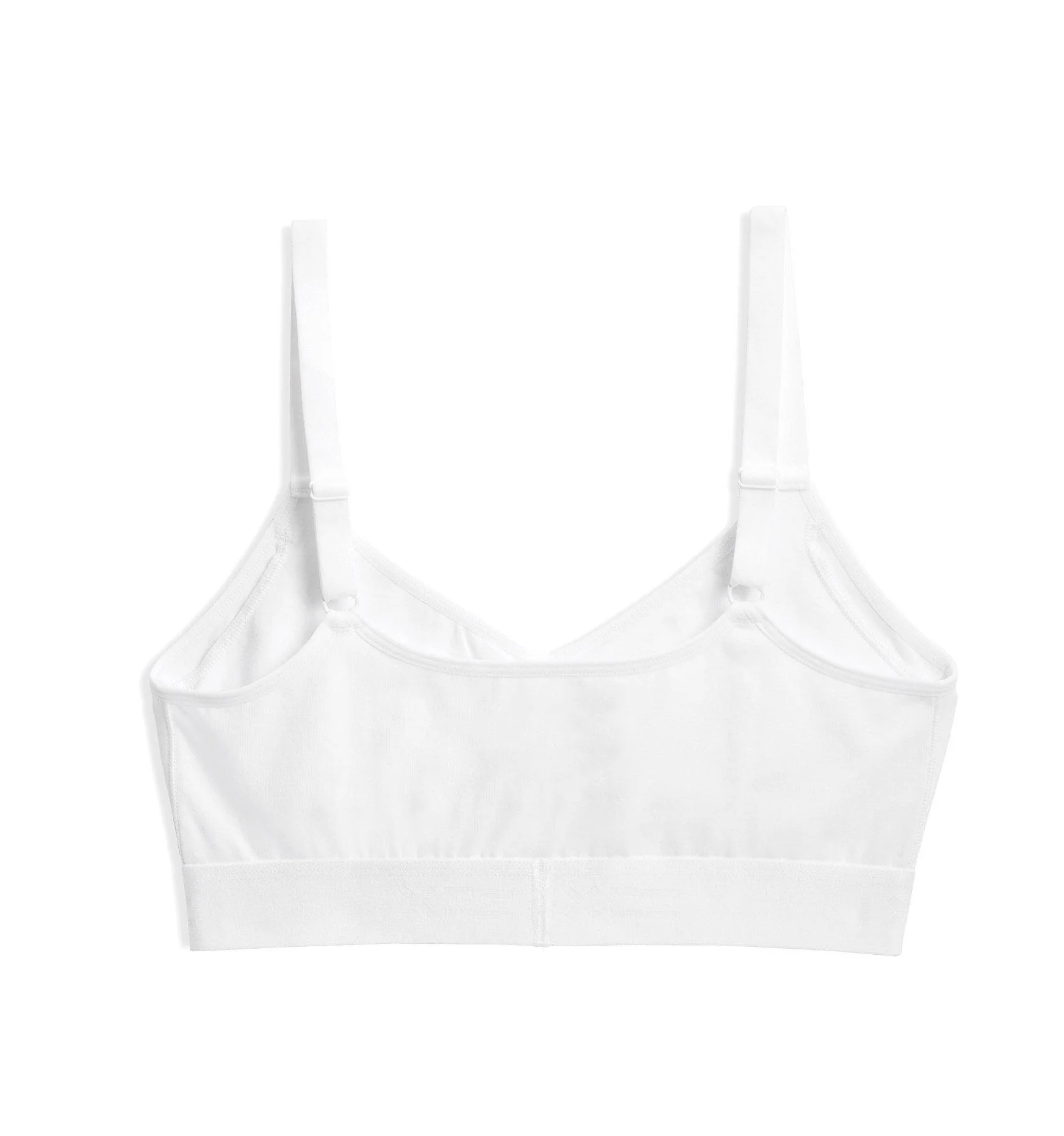 V Neck Bralette - X= White