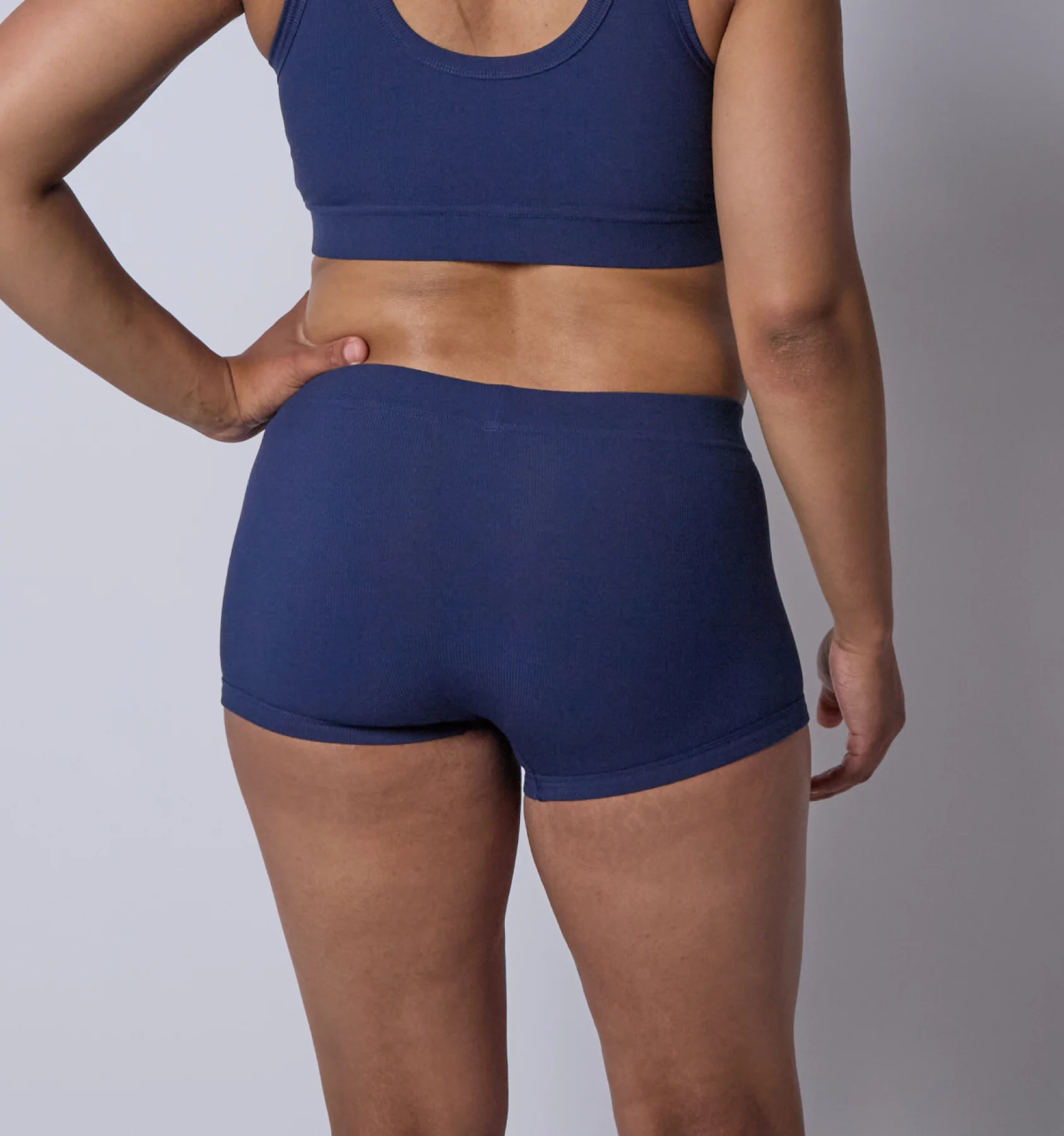 Bamboo Rib Boy Shorts - Future Dusk