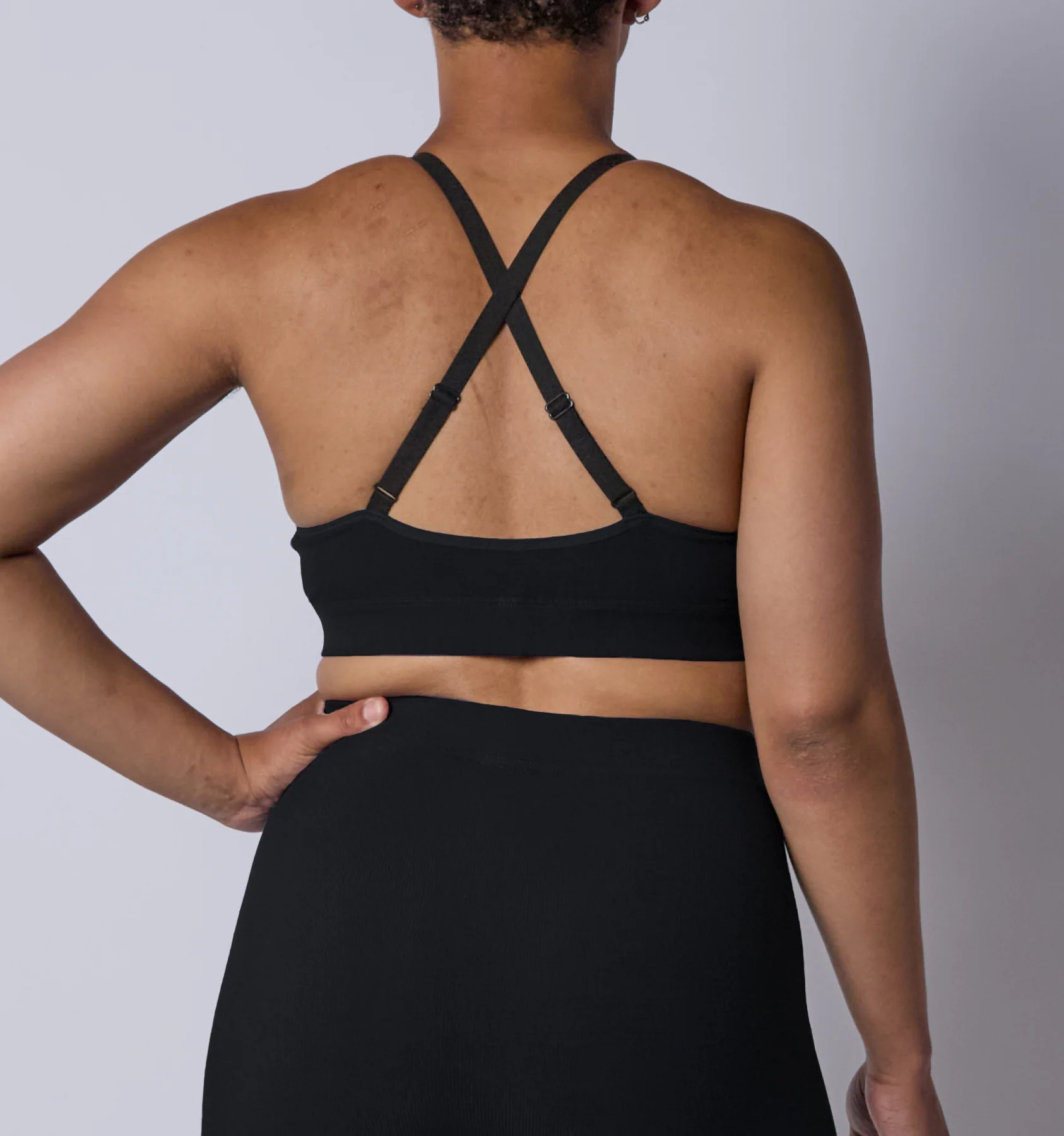Bamboo Rib Lounge Bralette - Black