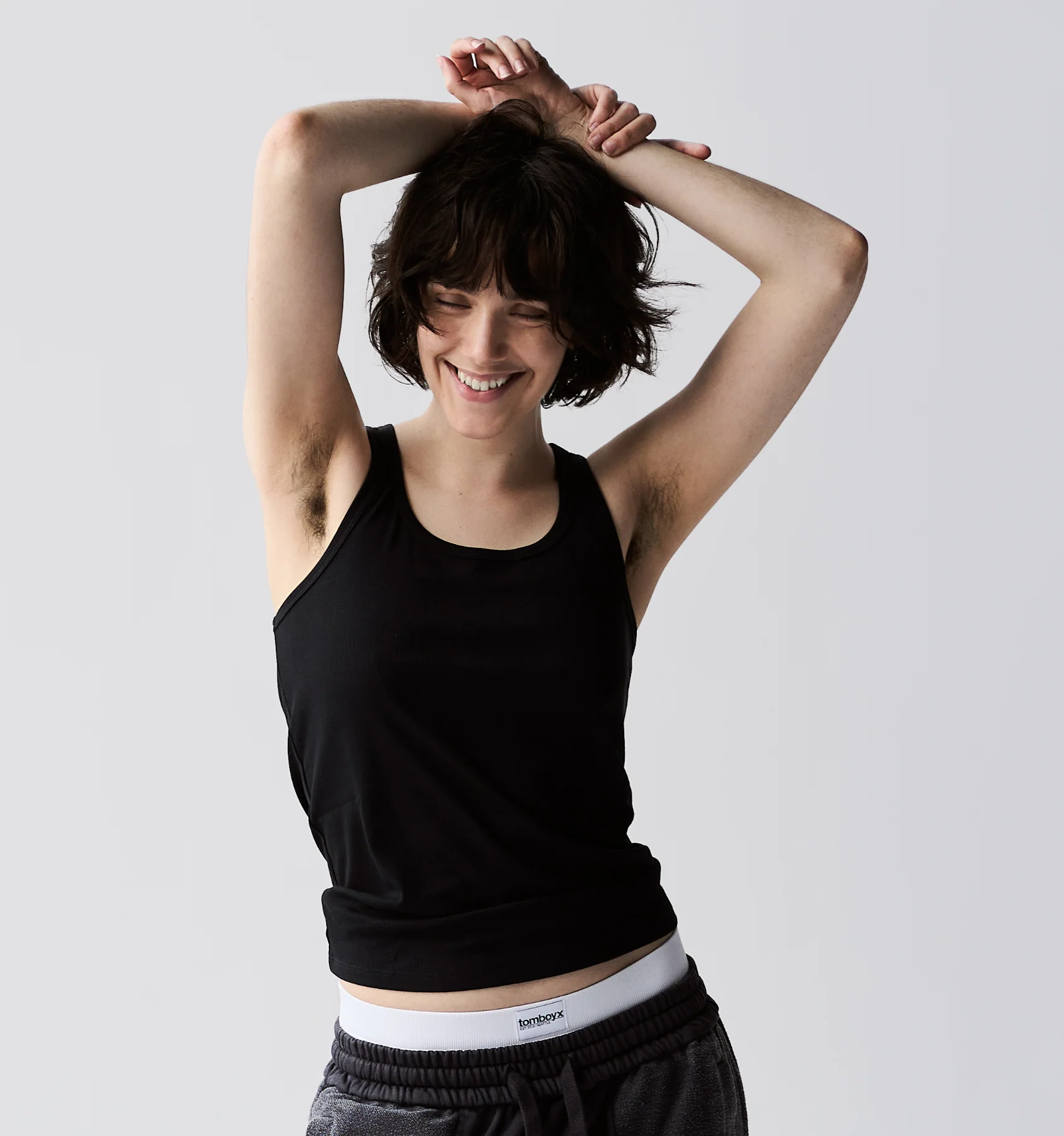 Bamboo Rib Power Tank - Black
