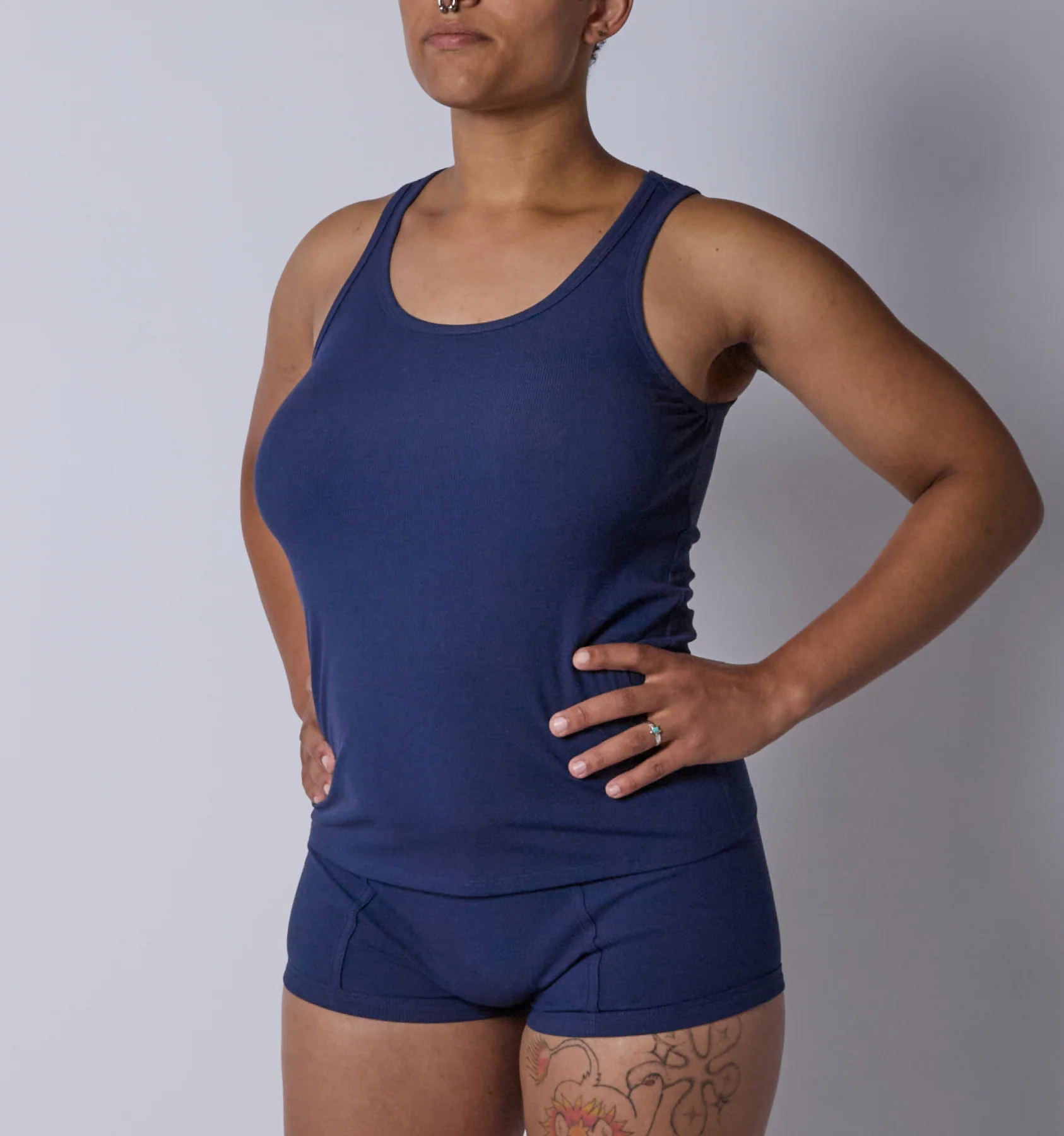 Bamboo Rib Power Tank - Future Dusk