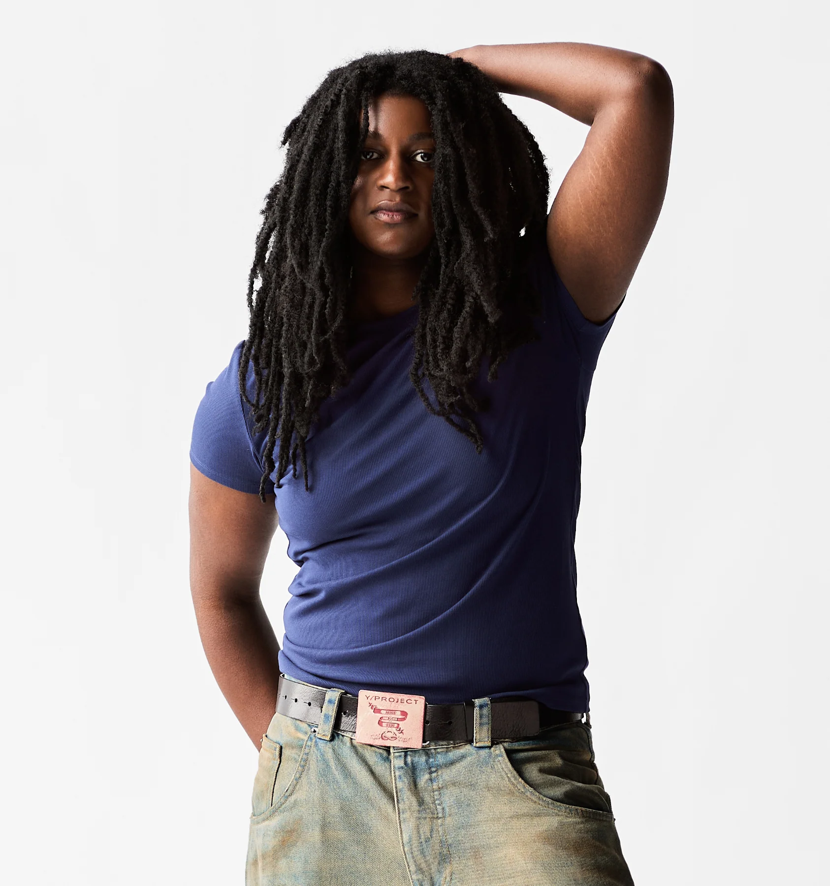 Bamboo Rib Short Sleeve Tee - Future Dusk