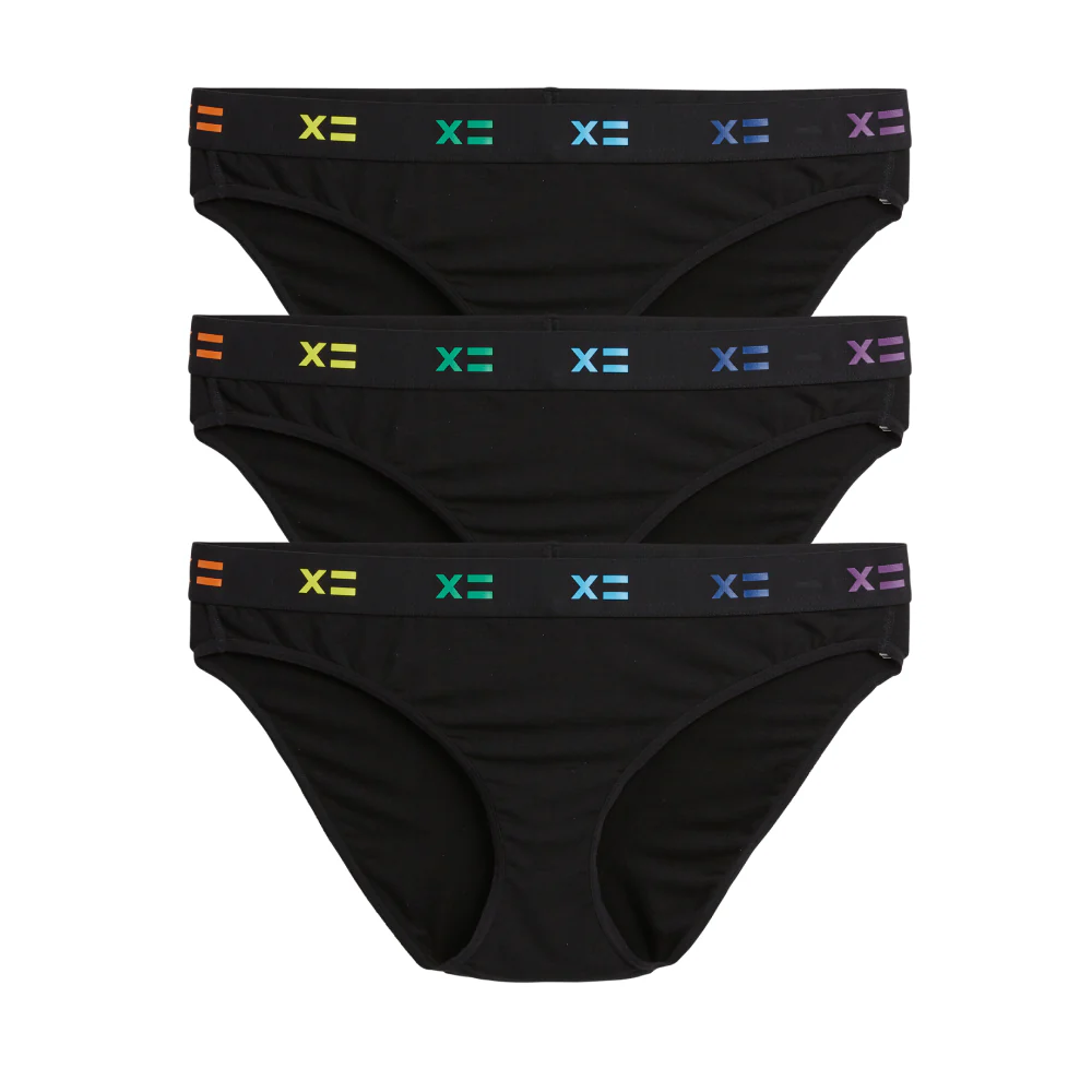 Bikini 3-Pack - TENCELâ¢ Modal Black X= Rainbow
