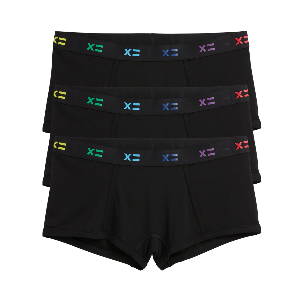 Boy Shorts 3-Pack - TENCELâ¢ Modal Black X= Rainbow