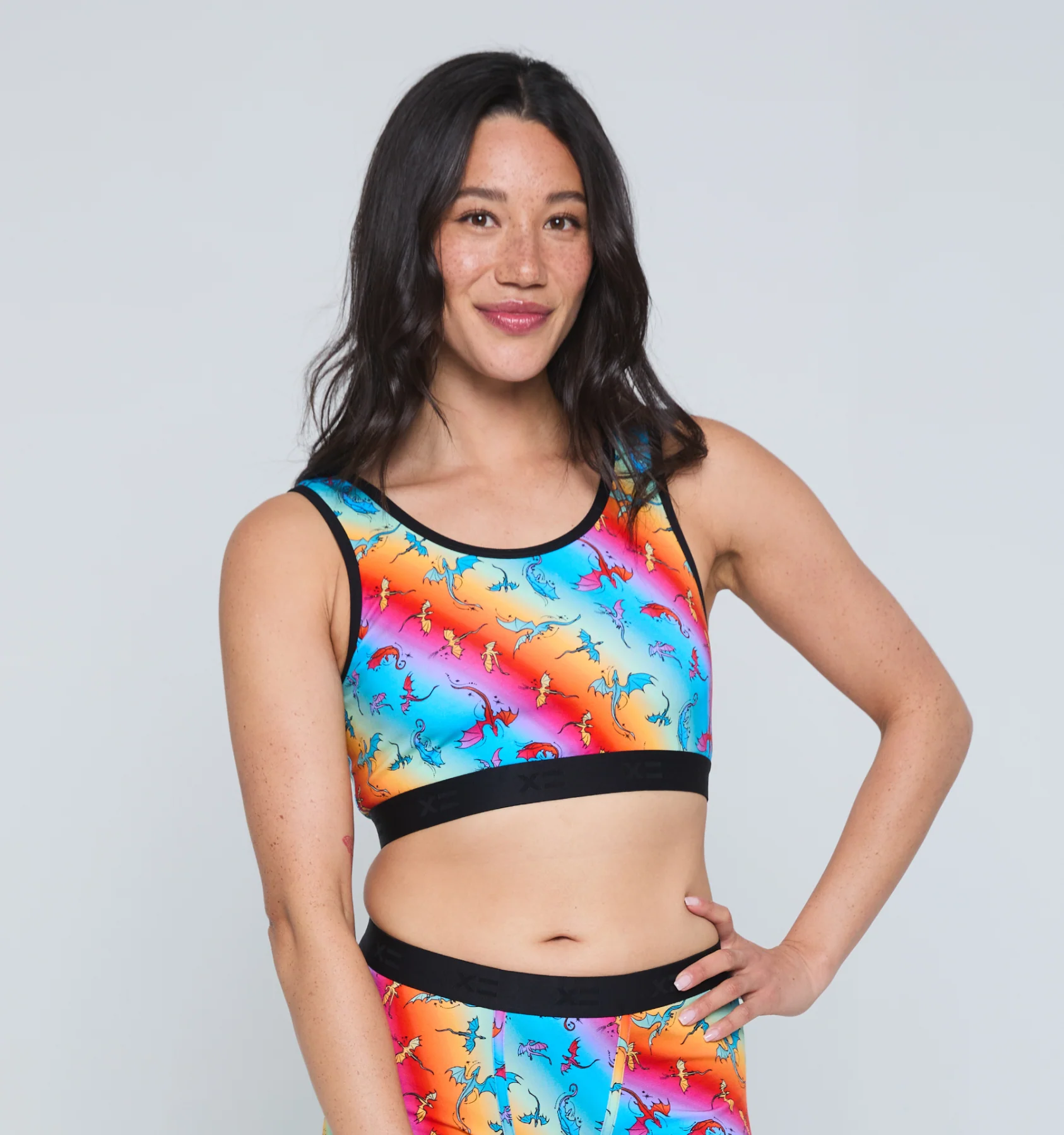Essentials Soft Bra - Pride Rainbow Dragon
