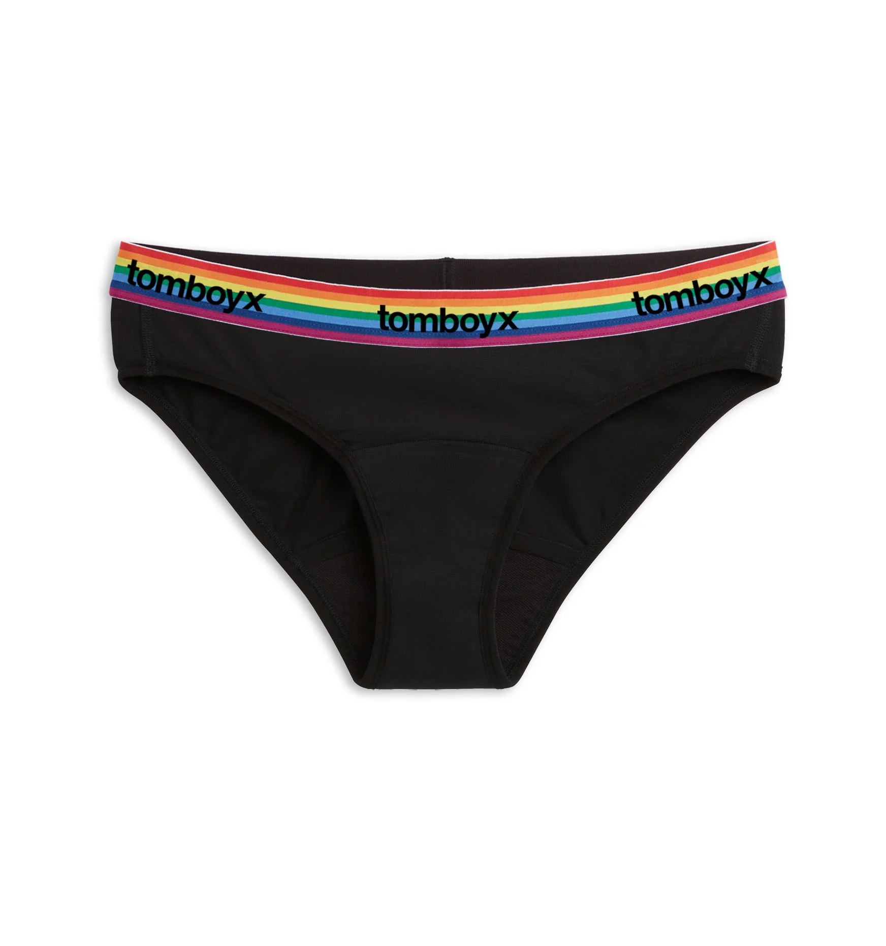 First Line Period Bikini - Black Rainbow Logo
