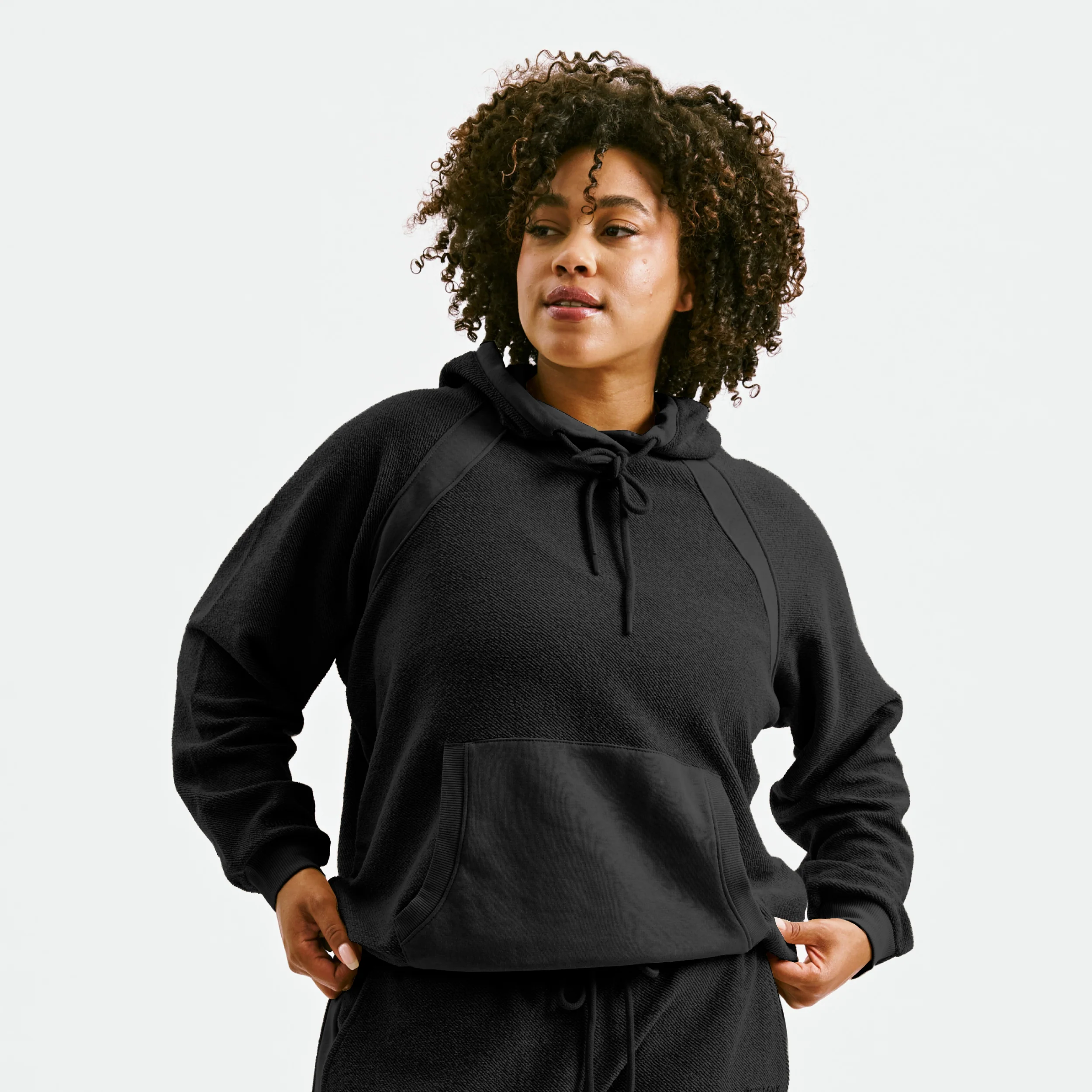 Inside Out French Terry Hoodie - Black