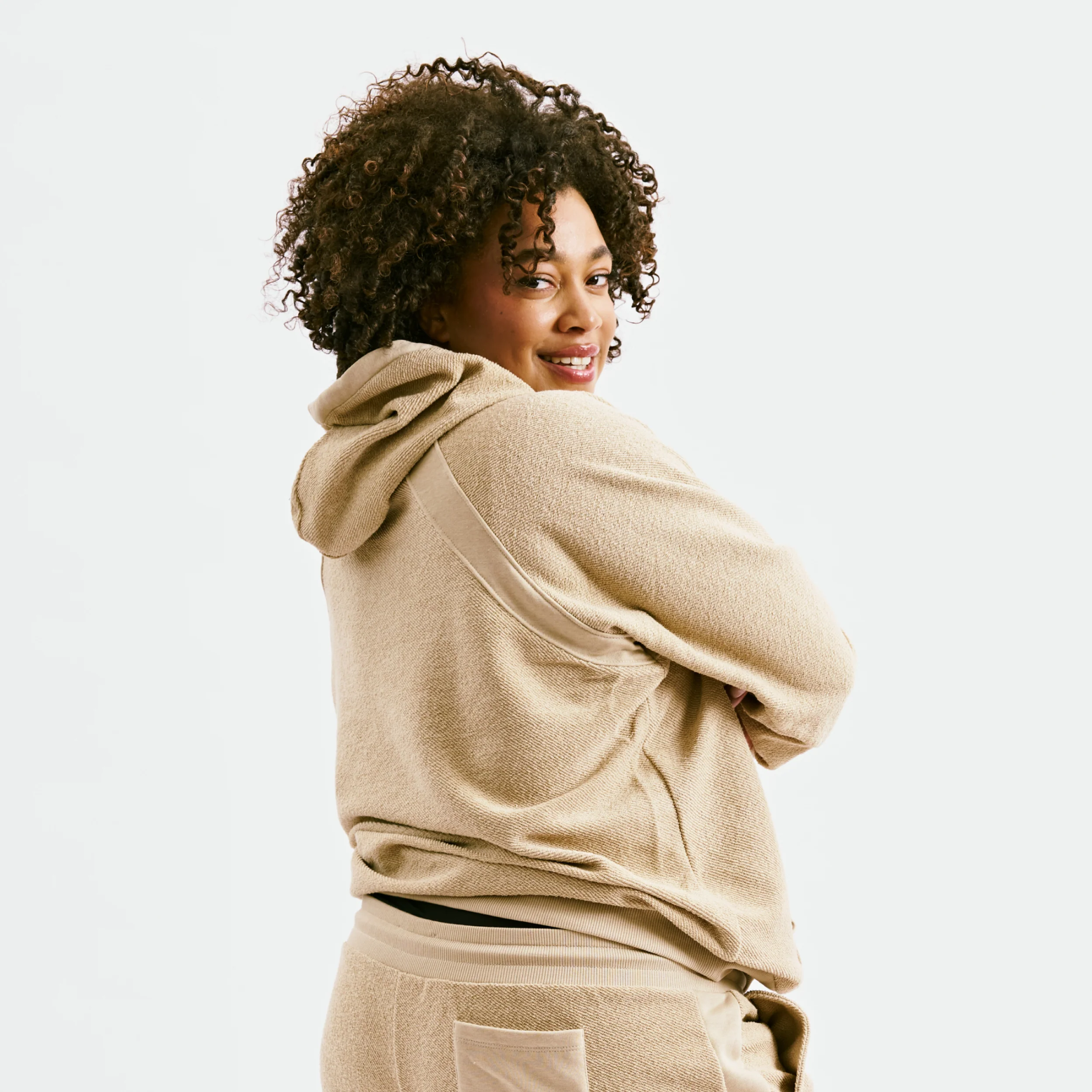 Inside Out French Terry Hoodie - Taupe