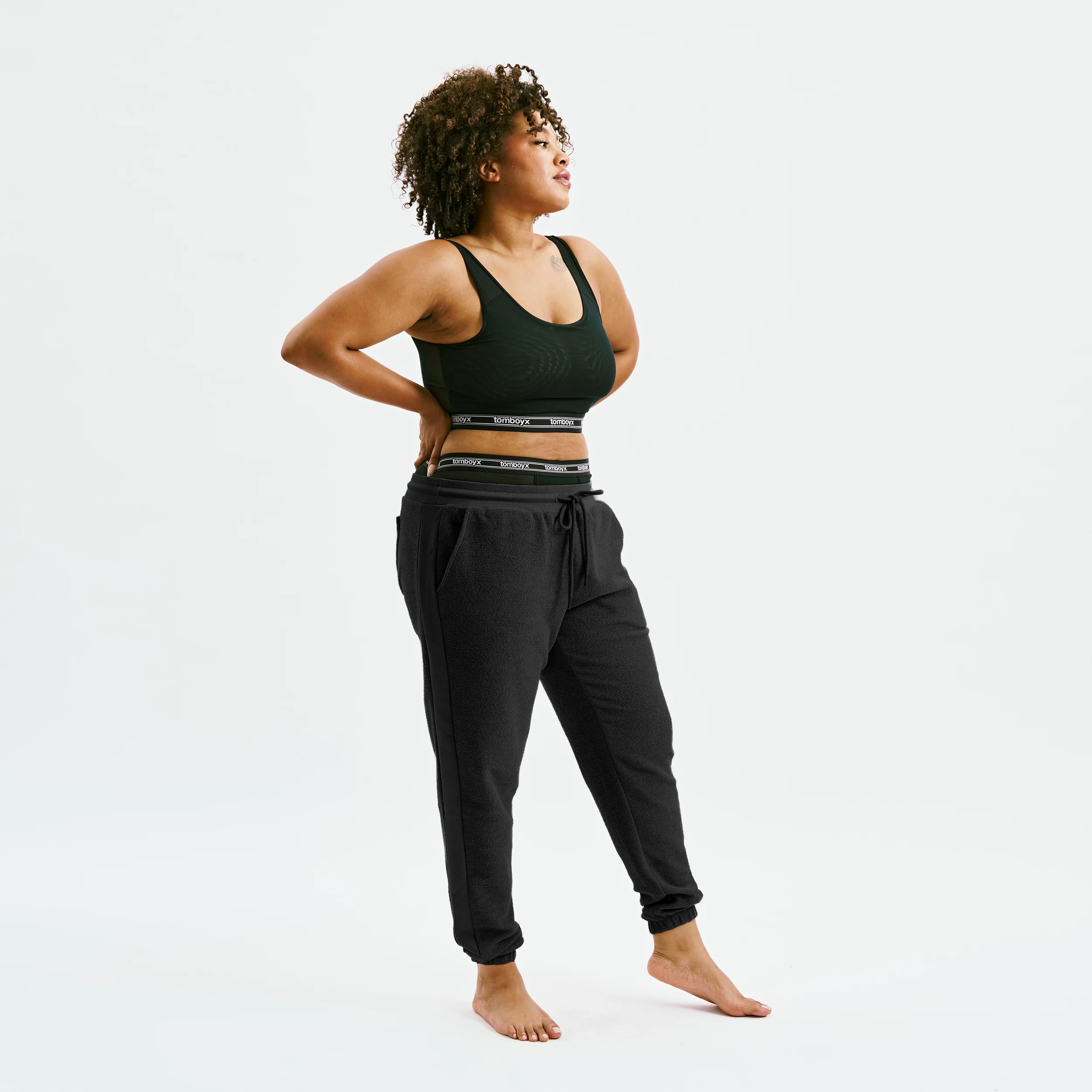 Inside Out French Terry Jogger - Black