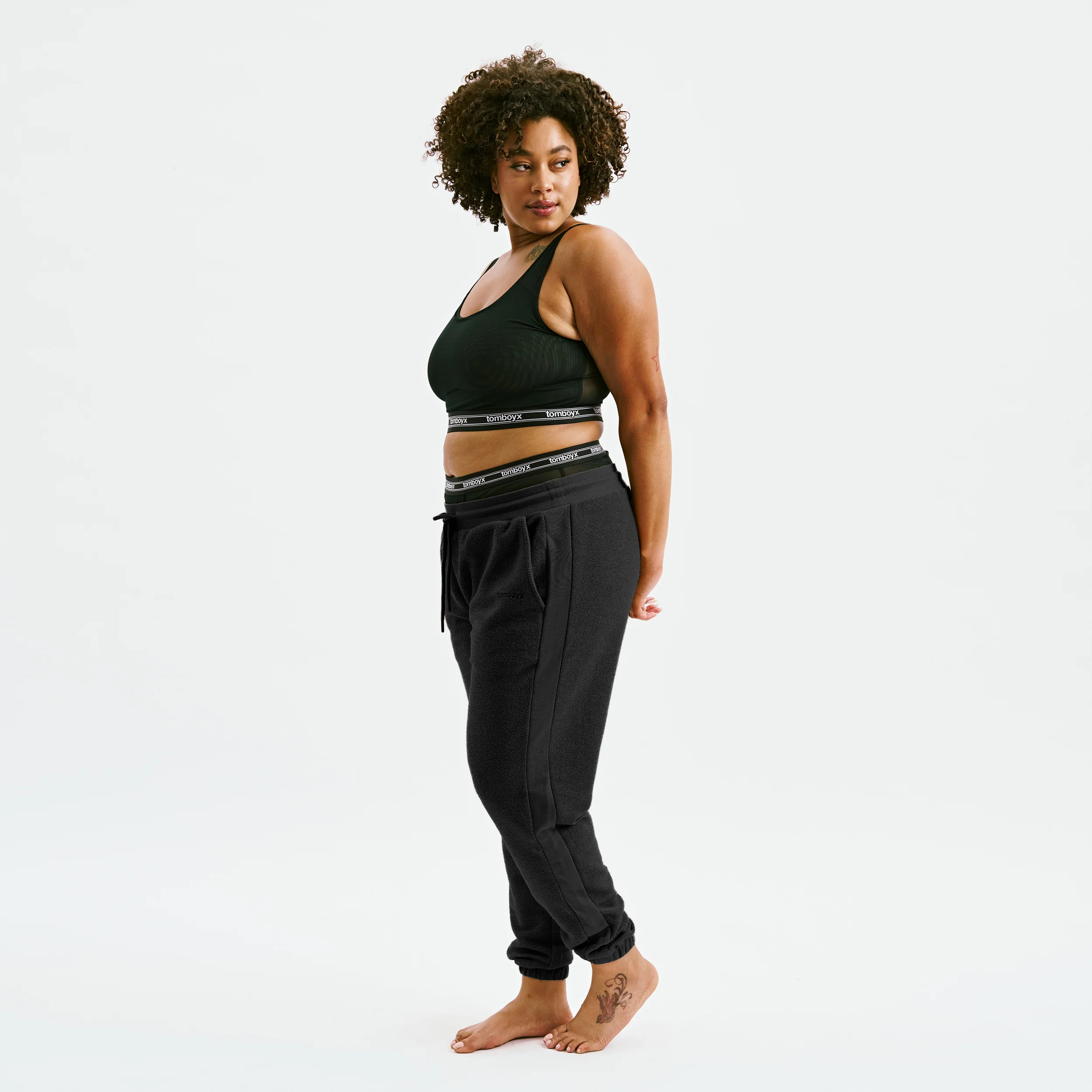 Inside Out French Terry Jogger - Black