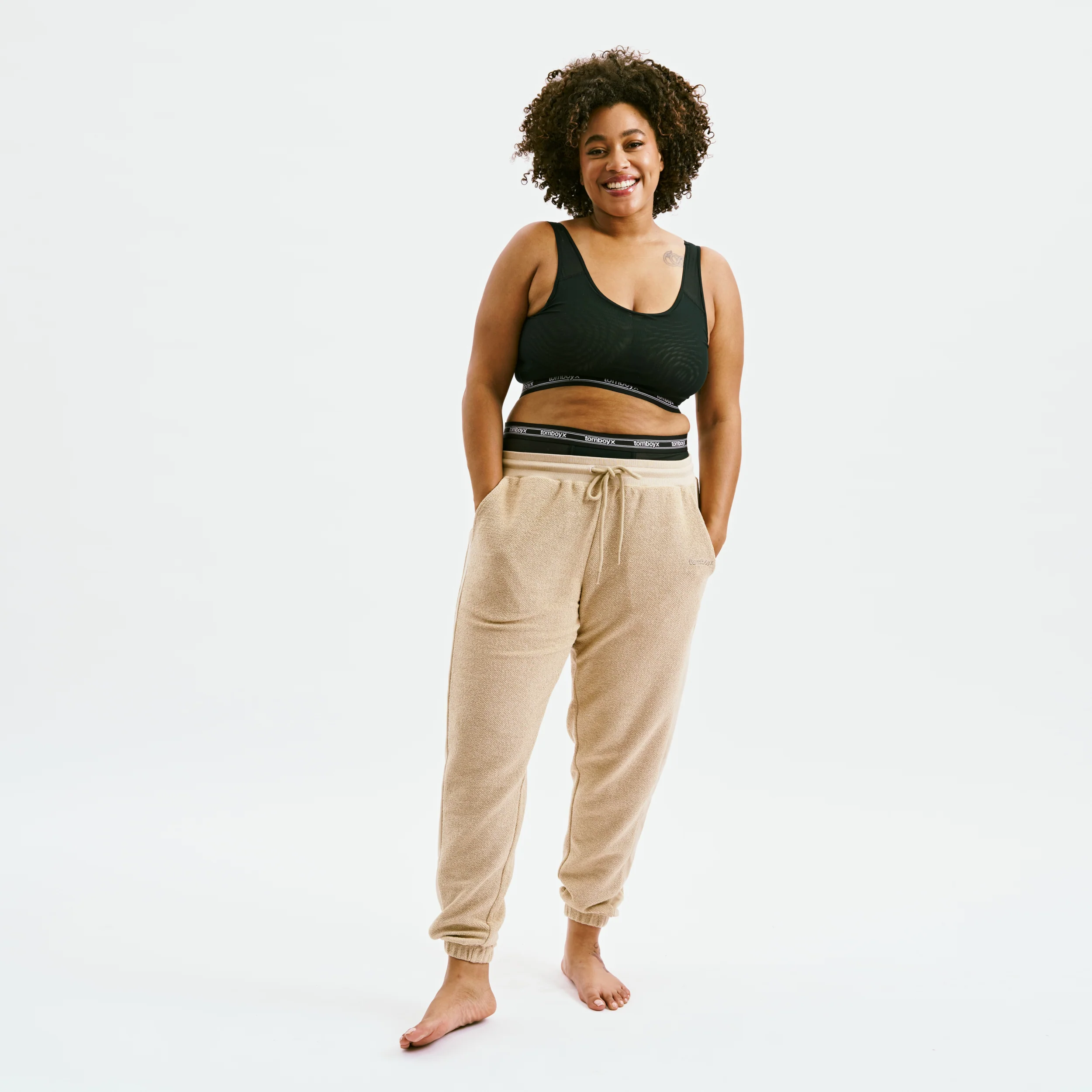 Inside Out French Terry Jogger - Taupe