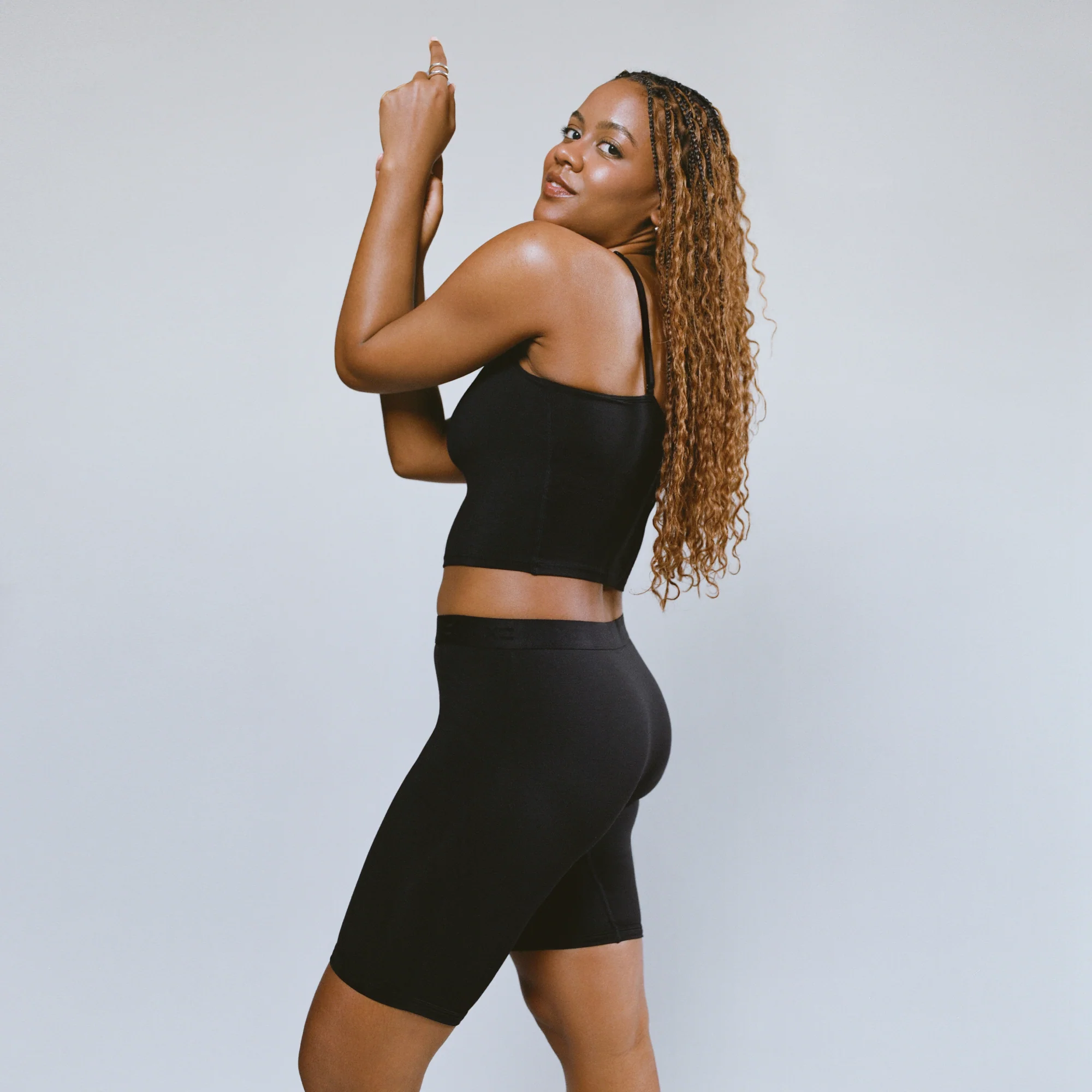 Longline Bra Top - TENCEL⢠Modal Black