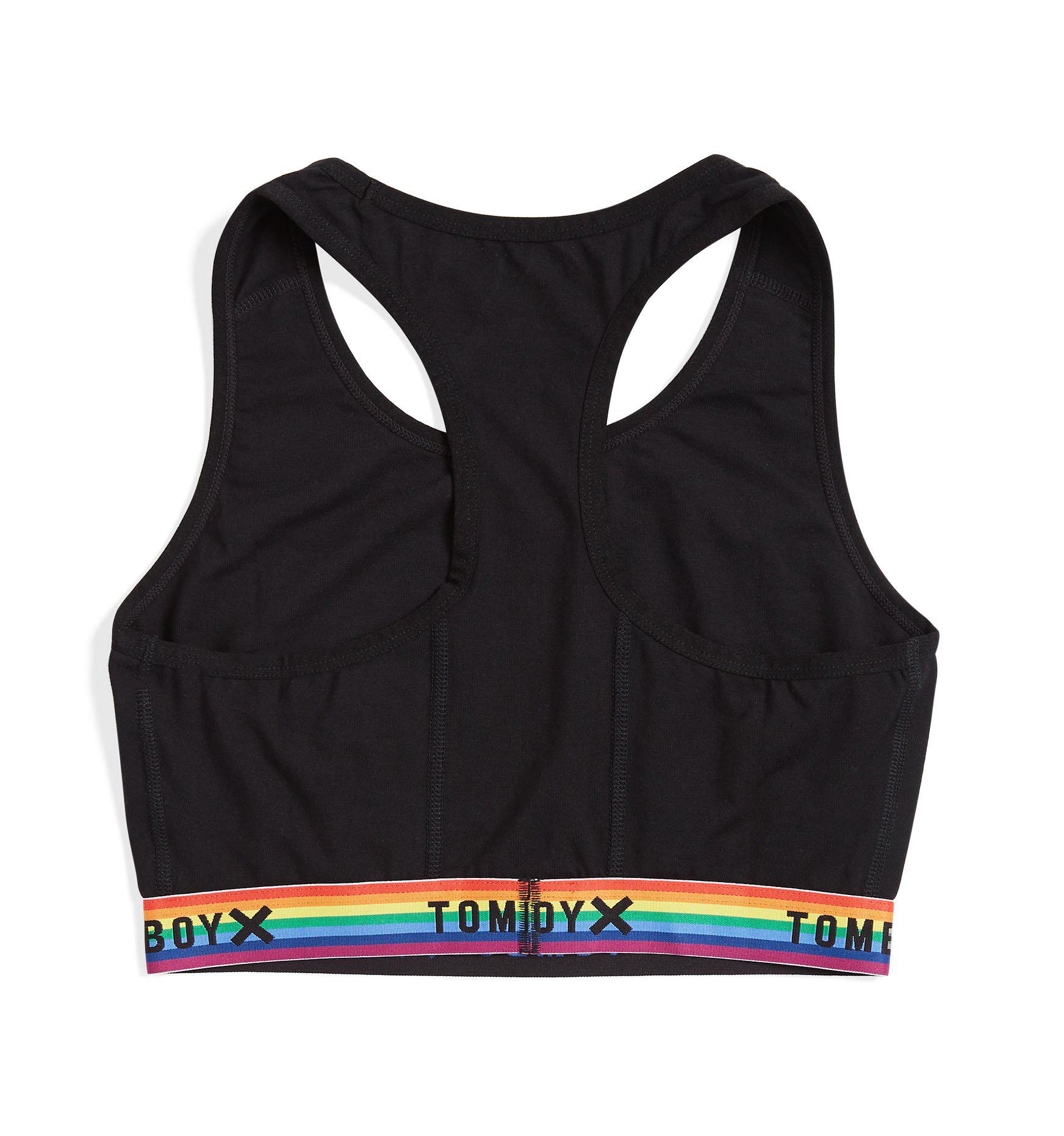 Racerback Soft Bra - Black Rainbow