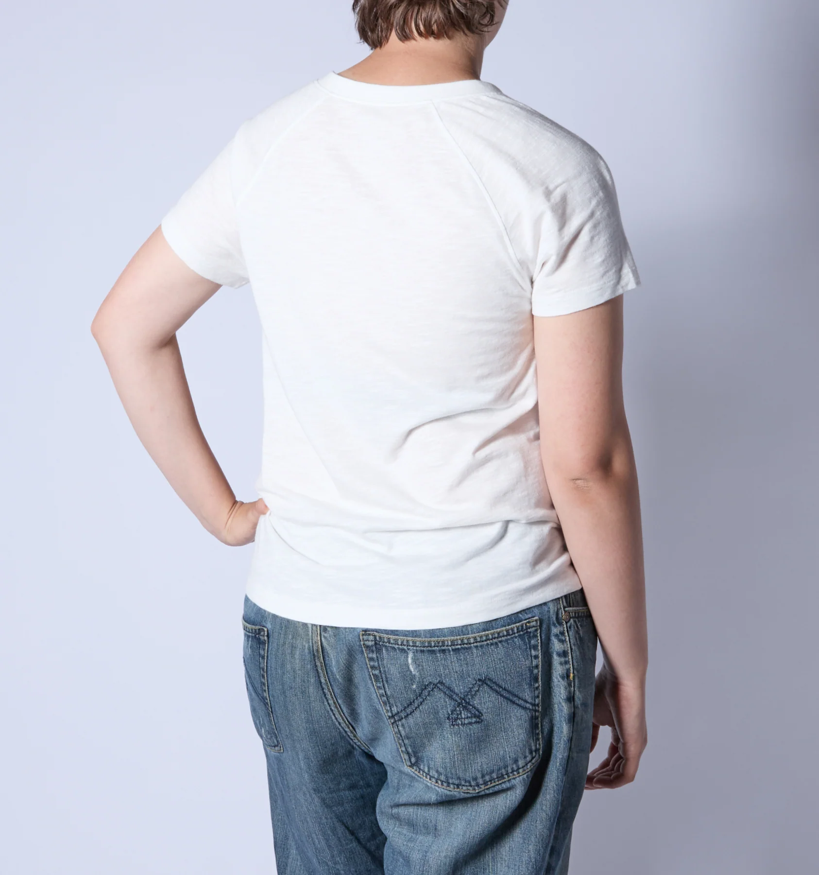 Short Sleeve Jersey Slub Raglan Tee - Natural