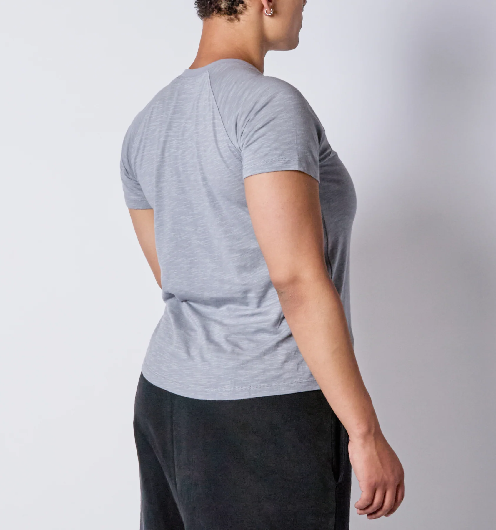 Short Sleeve Jersey Slub Raglan Tee - Ultimate Gray