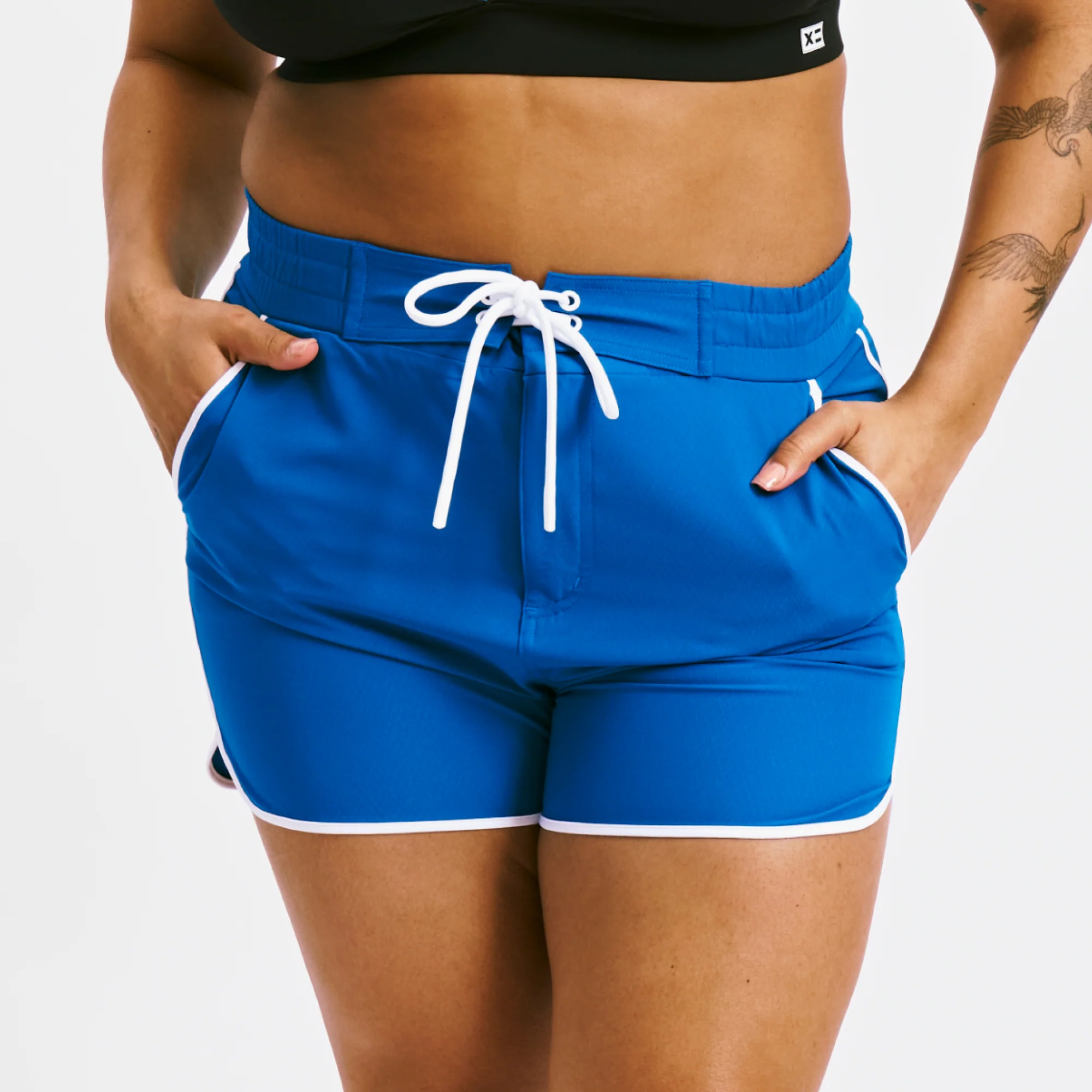 Swim 2.5" High Waisted Board Shortie - Marina Blue 1 5206-swim-2-5-high-waisted-board-shortie-marina-blue-1.webp