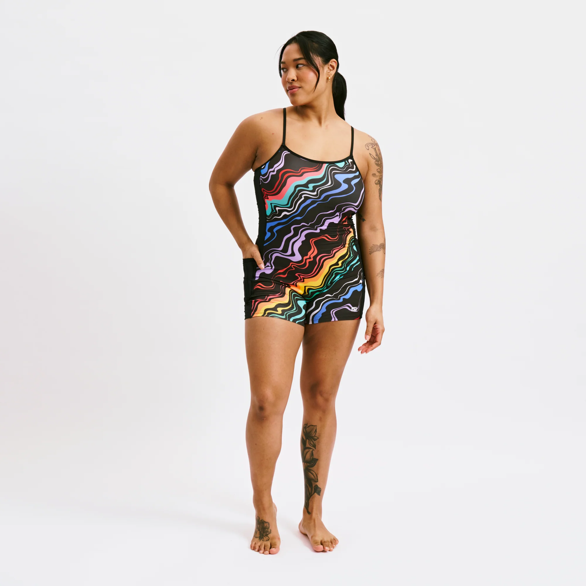 Swim 3.5" Skinny Strap Unisuit - Making Waves