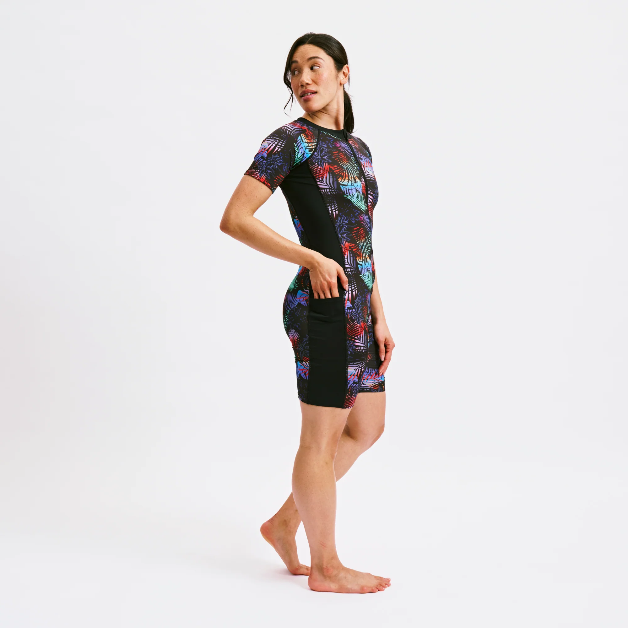 Swim 6" Unisuit - Palm Dreams