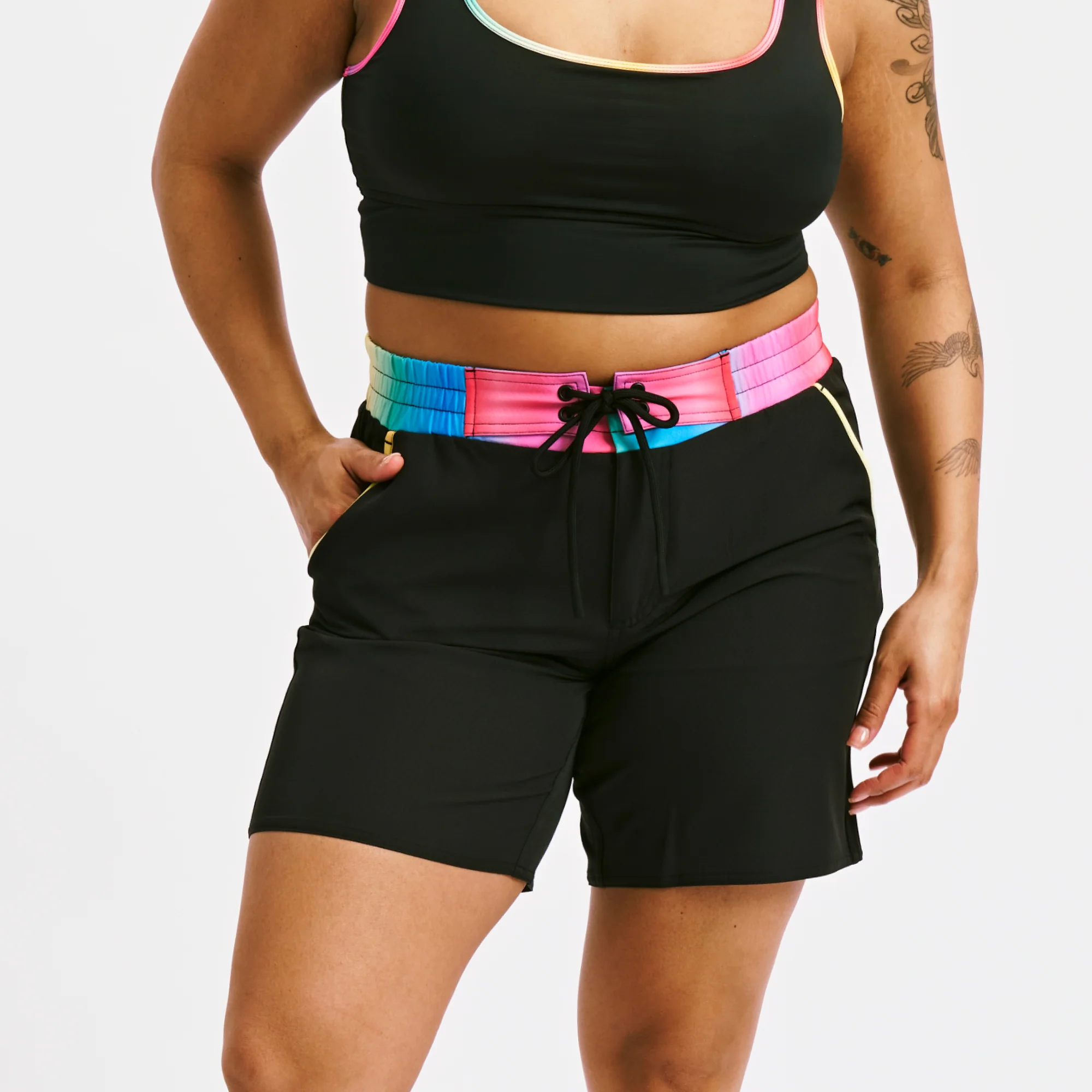 Swim 7" Heritage Board Shorts - Black Rainbow Ombre 1 5539-swim-7-heritage-board-shorts-black-rainbow-ombre-1.webp