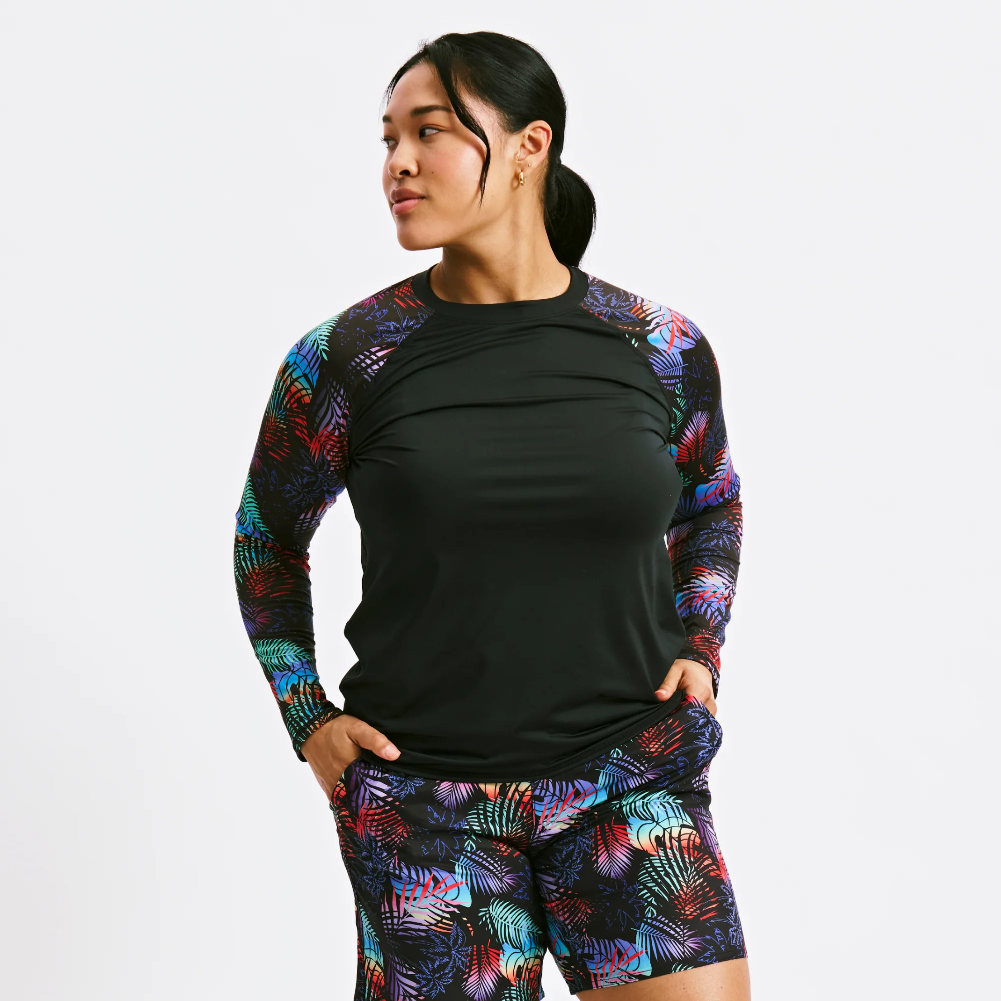 Swim Long Sleeve Sun Guard - Palm Dreams