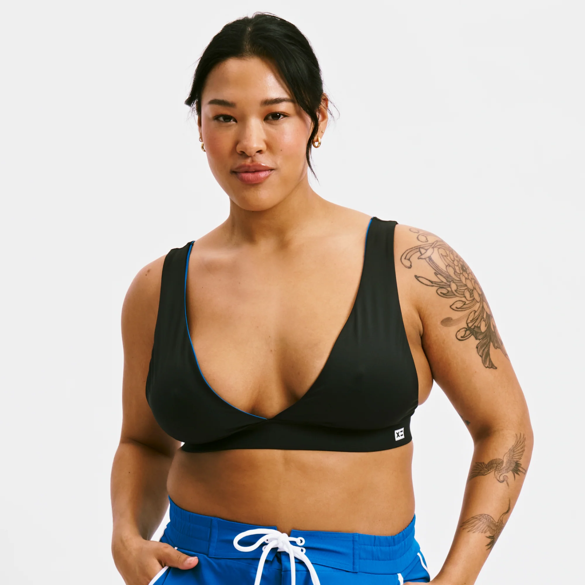 Swim Reversible Plunge Top - Marina Blue