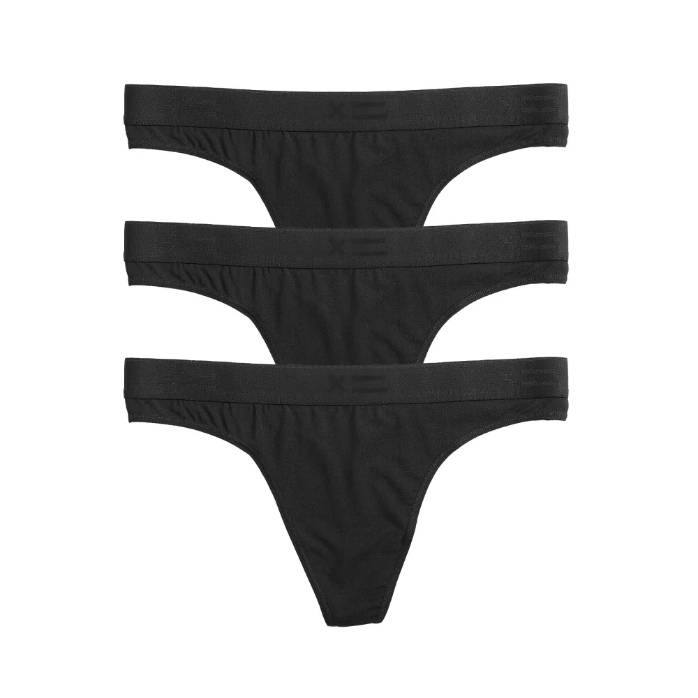Thong 3-Pack - TENCELâ¢ Modal Black
