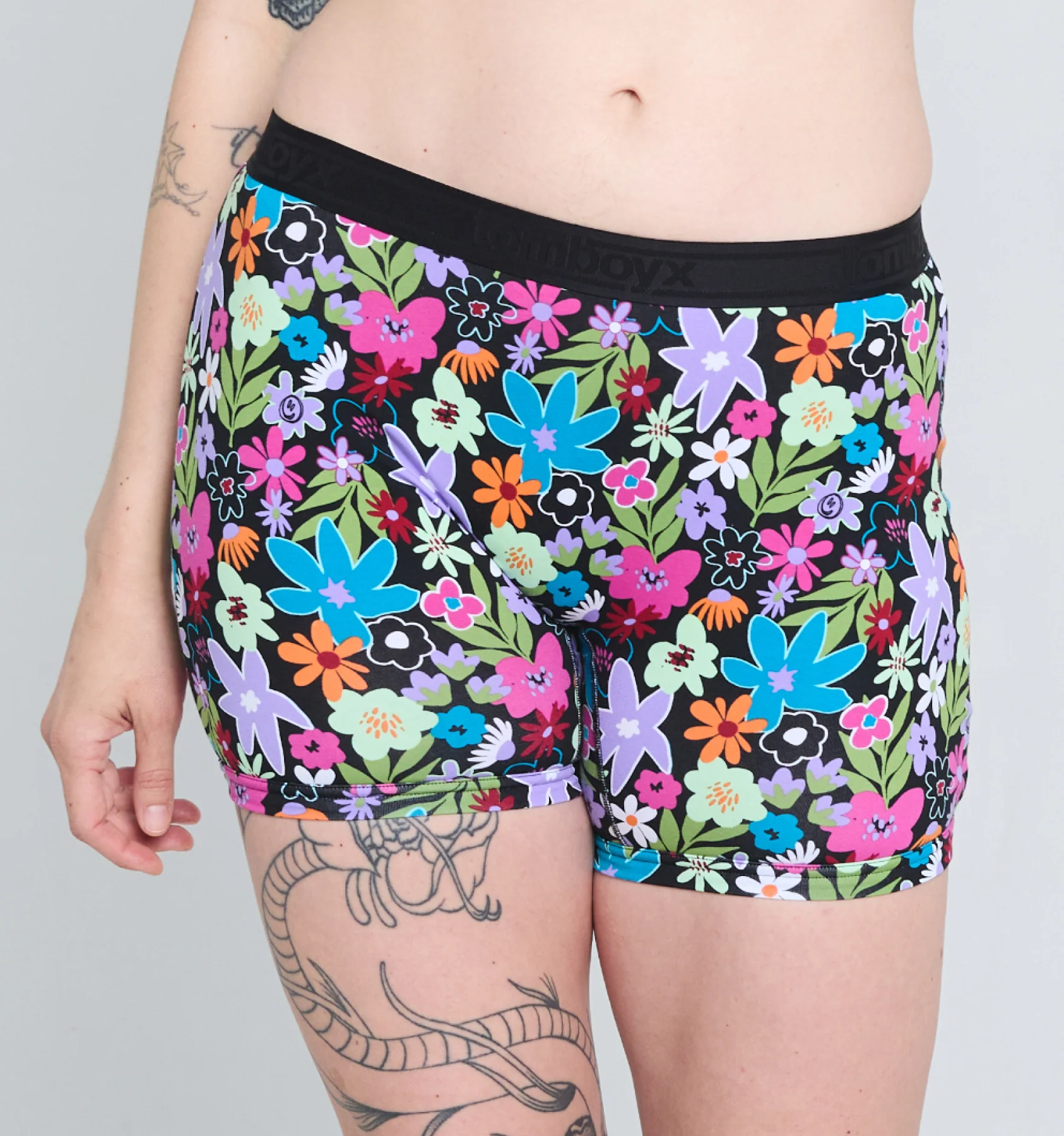 6" No Fly Boxer Briefs - Groovy Garden