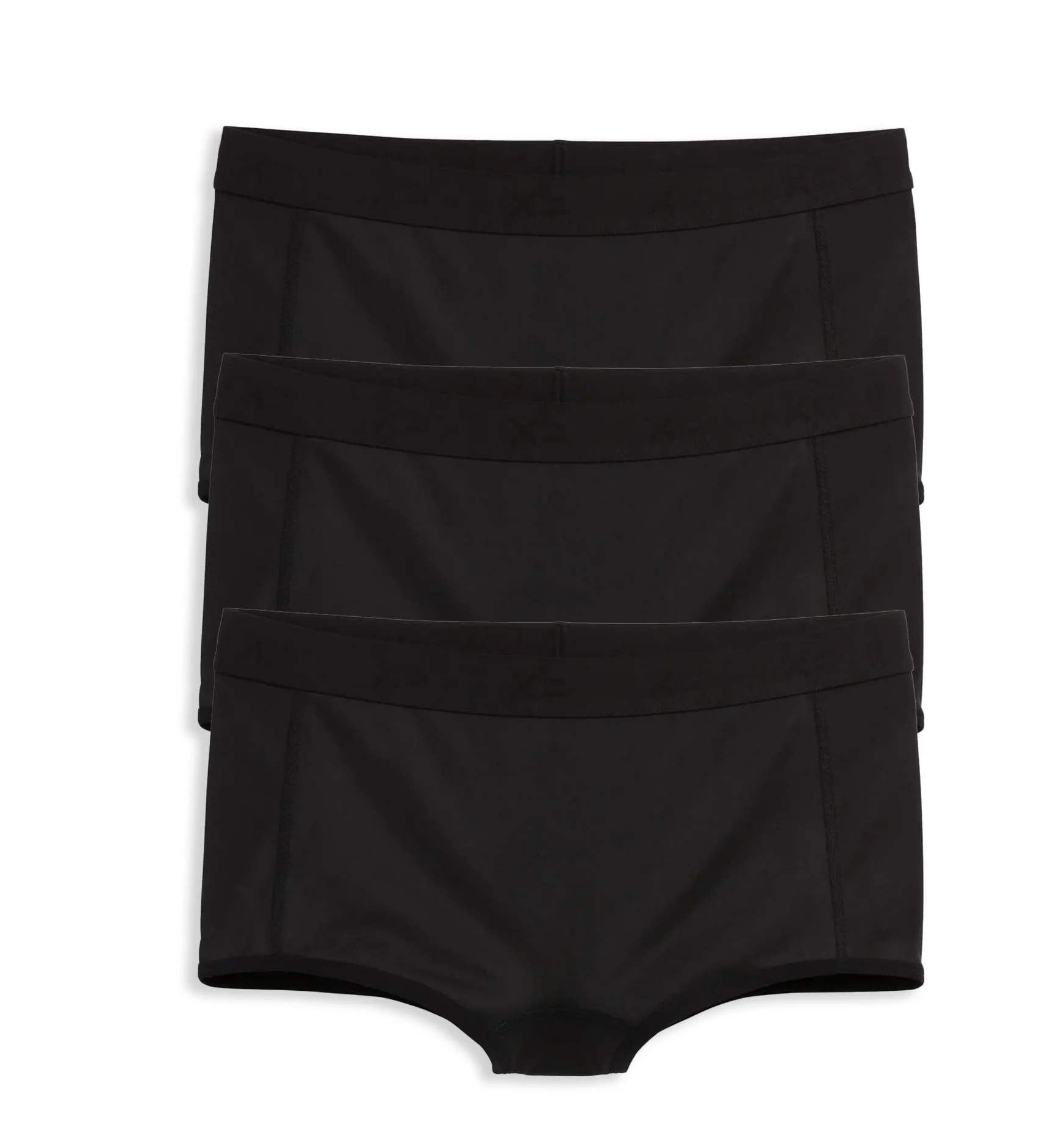 Tucking Boy Shorts 3-Pack - X= Black