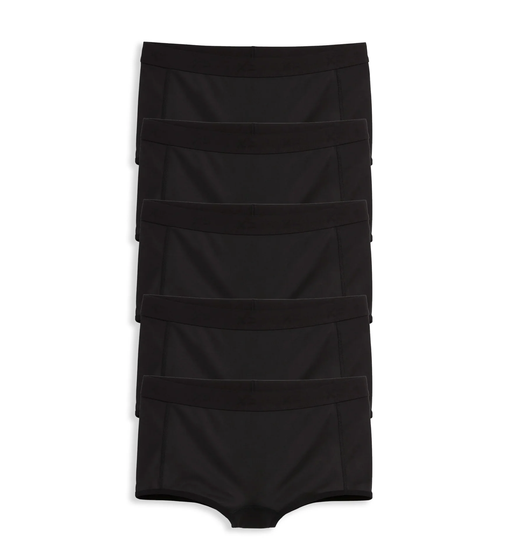 Tucking Boy Shorts 5-Pack - X= Black